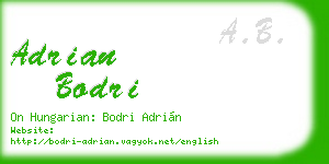 adrian bodri business card